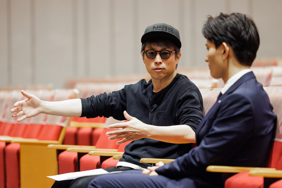 田村淳氏との対談風景